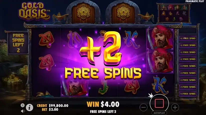 Gold Oasis slot screenshot 4