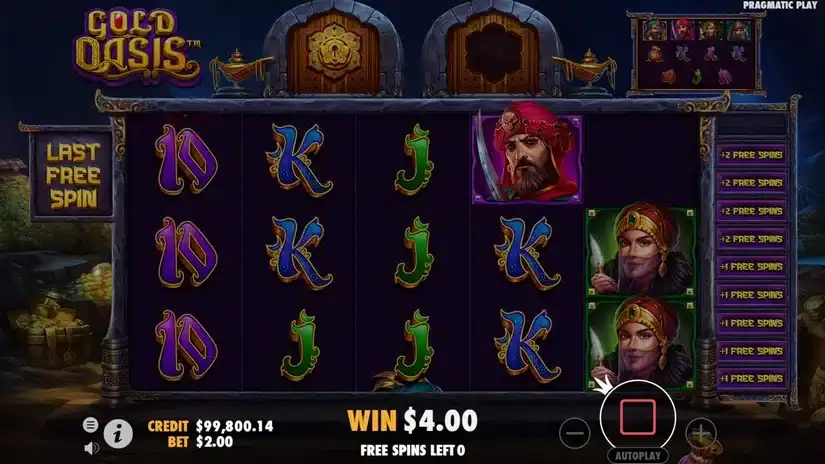 Gold Oasis slot screenshot 