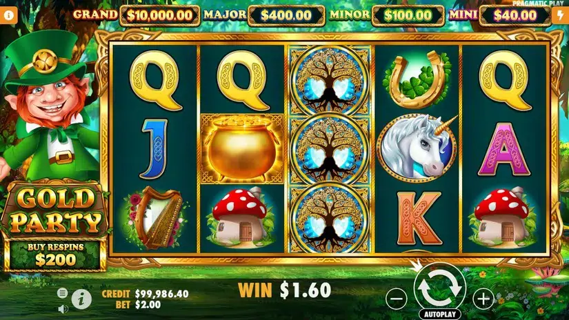 Gold Party slot screenshot 2