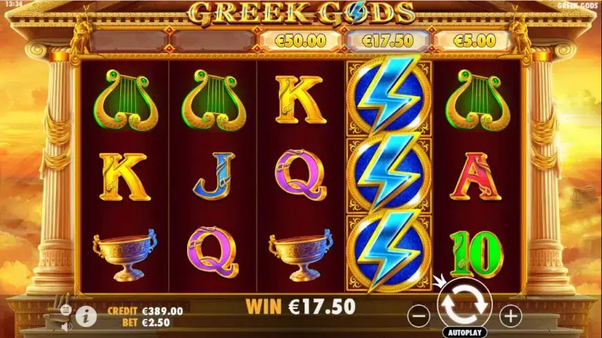 Greek Gods slot screenshot 2