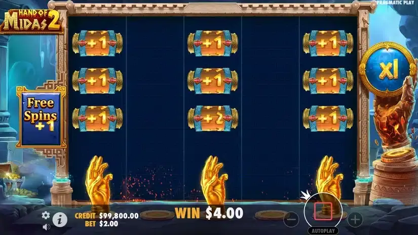 Hand of Midas 2 slot screenshot 3