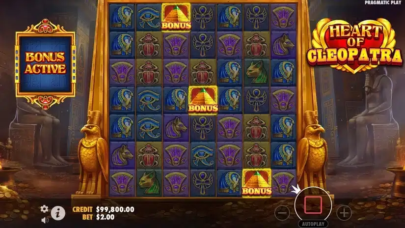 Heart of Cleopatra slot screenshot 2