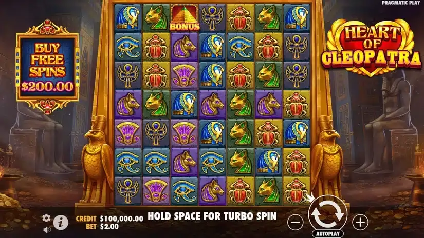 Heart of Cleopatra slot screenshot 