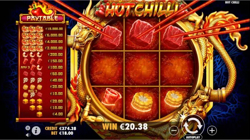 Hot Chilli slot screenshot 2