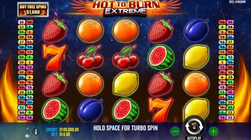 Hot to Burn Extreme slot screenshot 