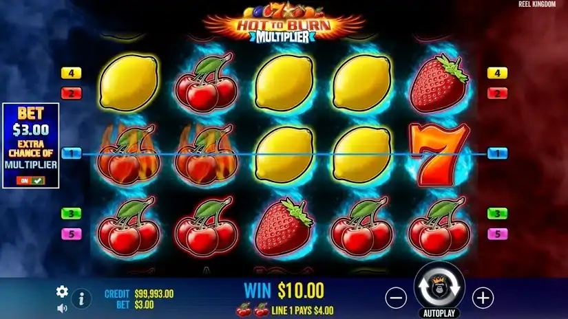 Hot to Burn Multiplier slot screenshot 2