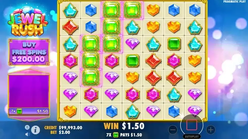 Jewel Rush slot screenshot 2