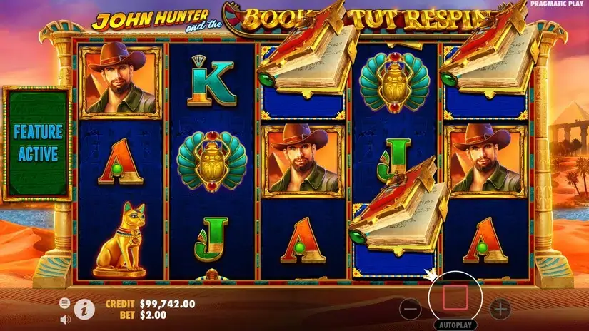 John Hunter and the Book of Tut Respin slot screenshot 4