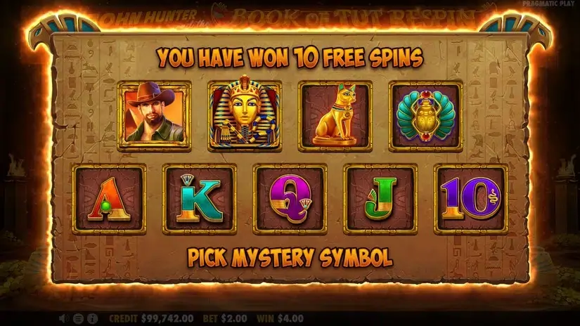 John Hunter and the Book of Tut Respin slot screenshot 5