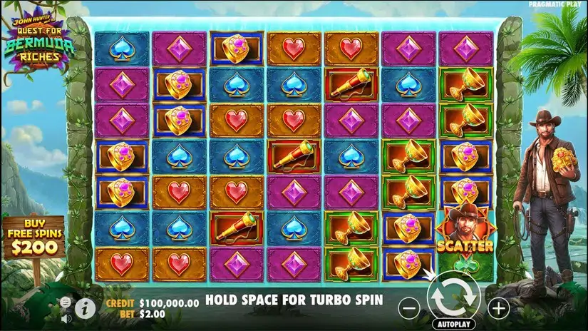 John Hunter and the Quest for Bermuda Riches slot screenshot 