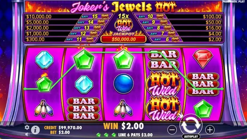 Joker’s Jewels Hot slot screenshot 2