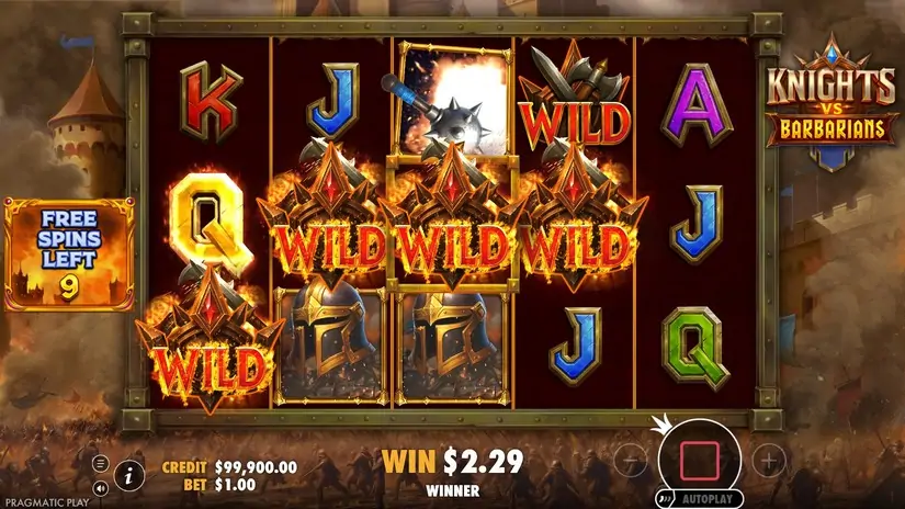 Knights vs Barbarians slot screenshot 4