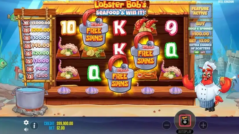 Lobster Bob’s Sea Food and Win It slot screenshot 2