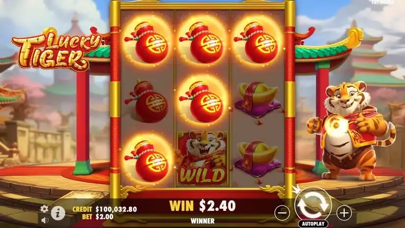 Lucky Tiger slot screenshot 