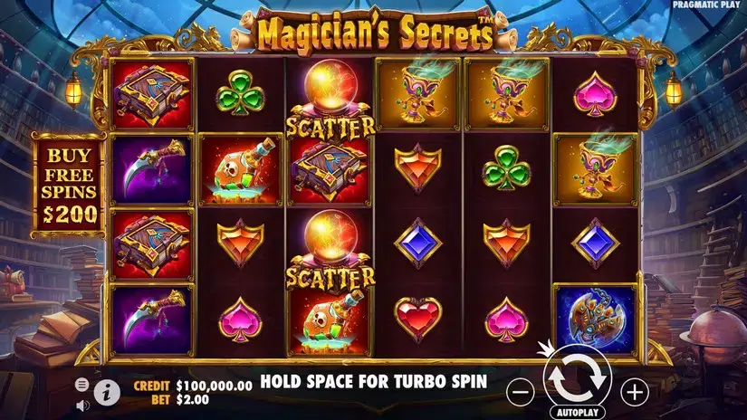 Magician’s Secrets slot screenshot 