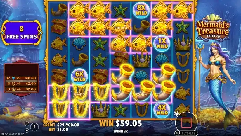 Mermaid’s Treasure Trove slot screenshot 