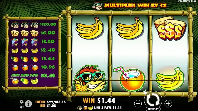 Monkey Madness slot screenshot 