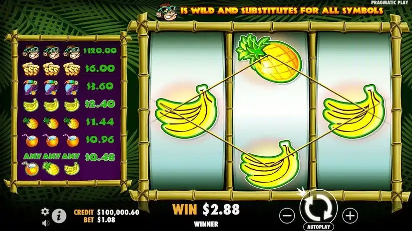 Monkey Madness slot screenshot 3