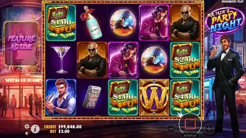 Mr Tain’s Party Night slot screenshot 2