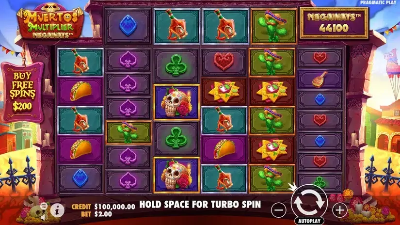 Muertos Multiplier Megaways slot screenshot 1