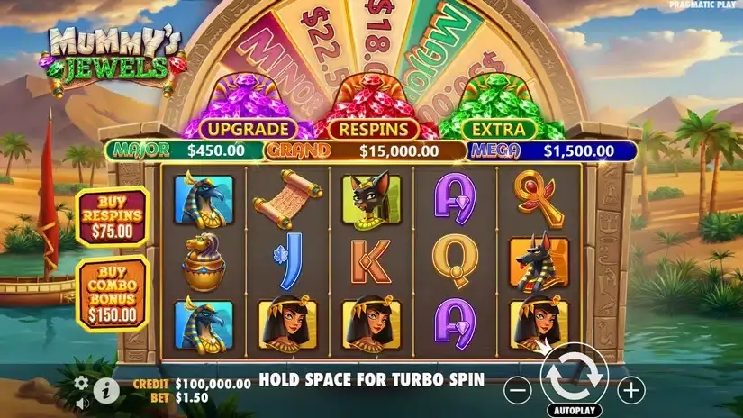Mummy’s Jewels slot screenshot 
