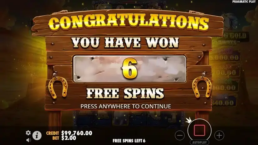 Mustang Gold Megaways slot screenshot 4