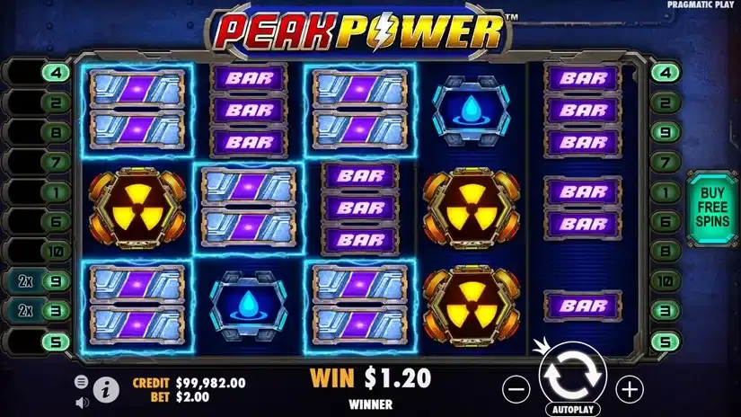 Peak Power slot screenshot 2