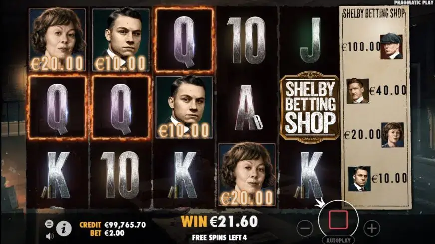 Peaky Blinders slot screenshot 