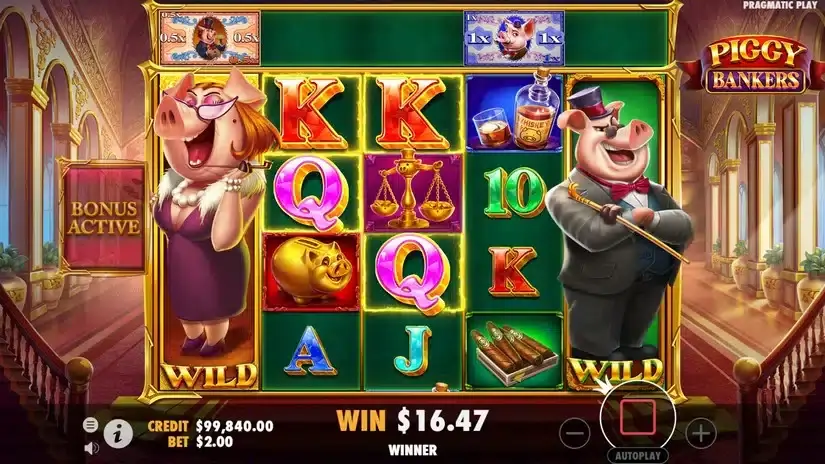 Piggy Bankers slot screenshot 