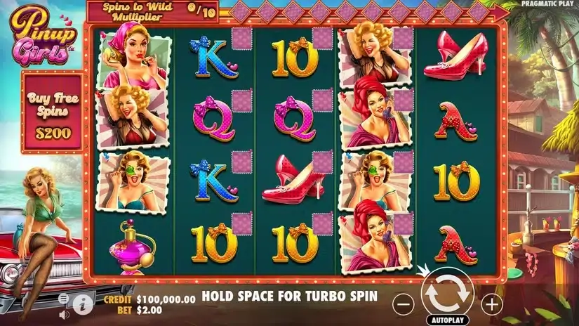 Pinup Girls slot screenshot 1