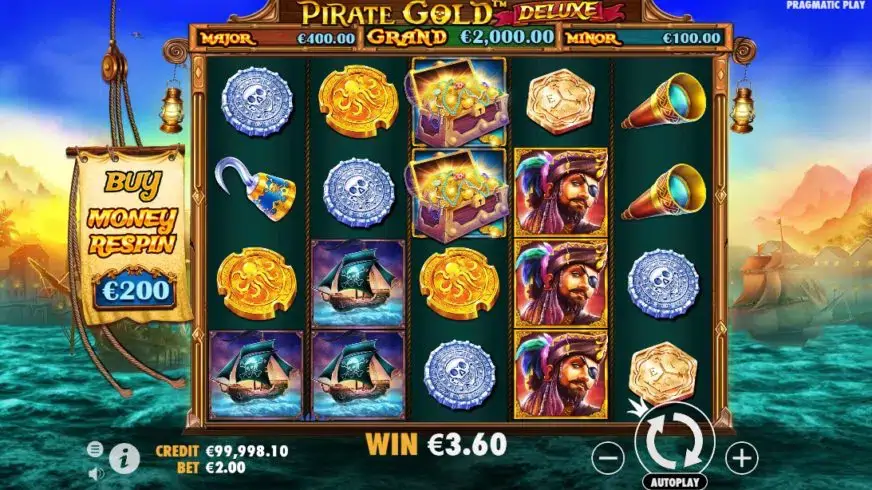 Pirate Gold Deluxe slot screenshot 2