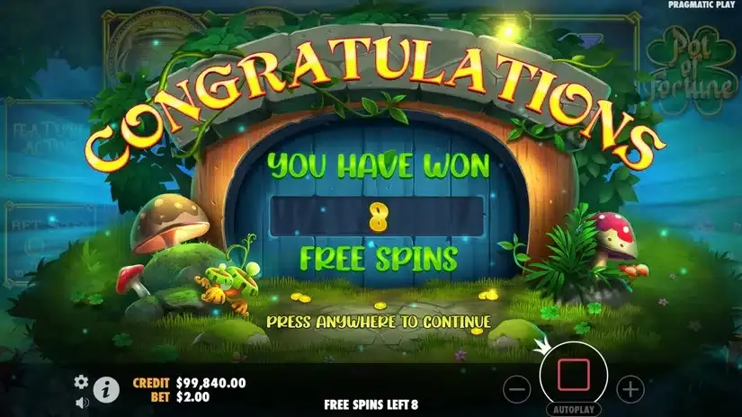 Pot of Fortune slot screenshot 3