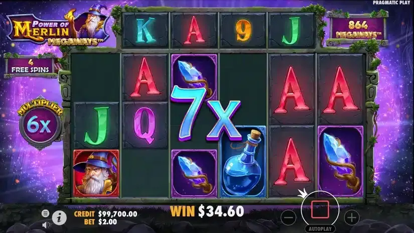 Power of Merlin Megaways slot screenshot 6