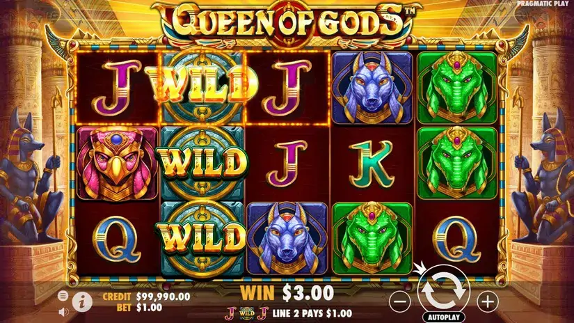 Queen of Gods slot screenshot 2