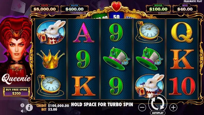 Queenie slot screenshot 