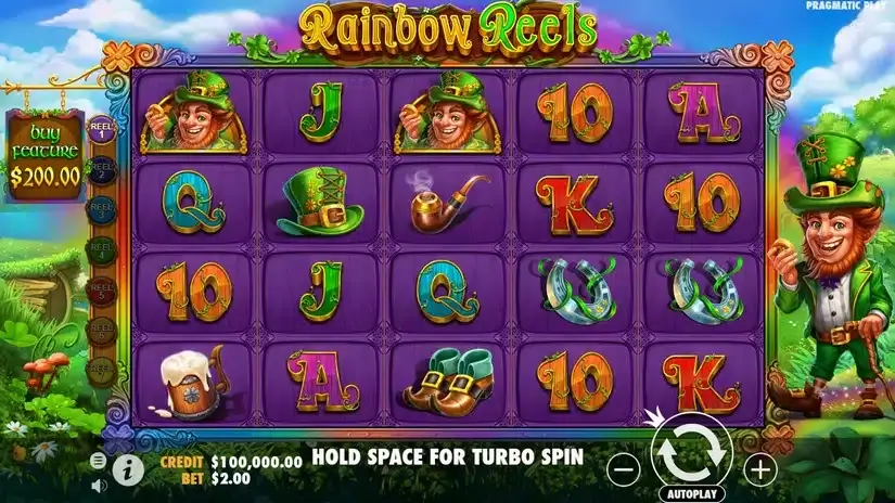 Rainbow Reels slot screenshot 