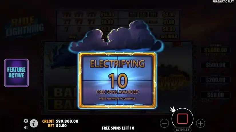 Ride the Lightning slot screenshot 2