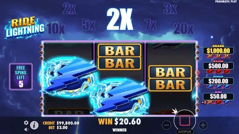 Ride the Lightning slot screenshot 