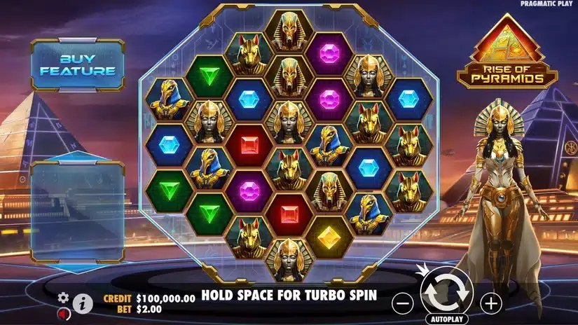 Rise of Pyramids slot screenshot 