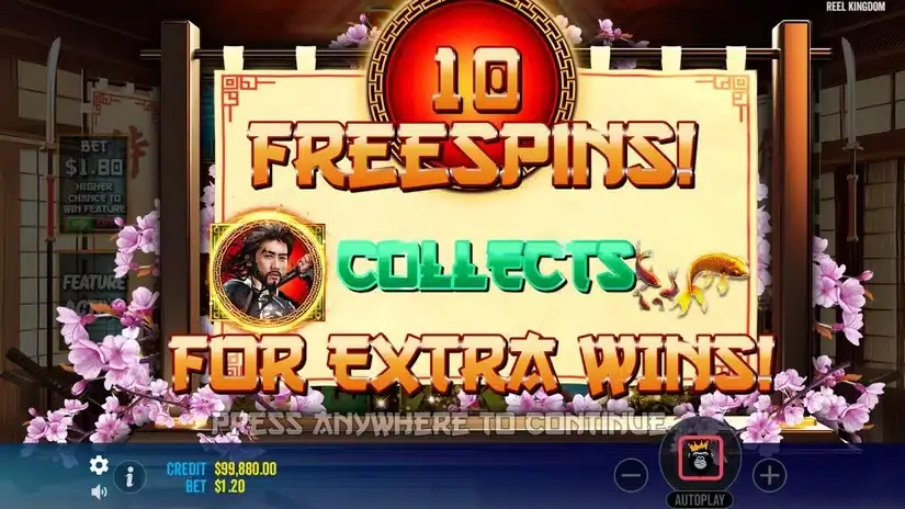 Samurai Code slot screenshot 3