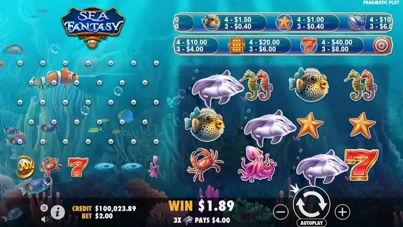 Sea Fantasy slot screenshot 3