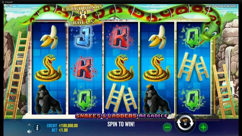 Snakes and Ladders Megadice slot screenshot 