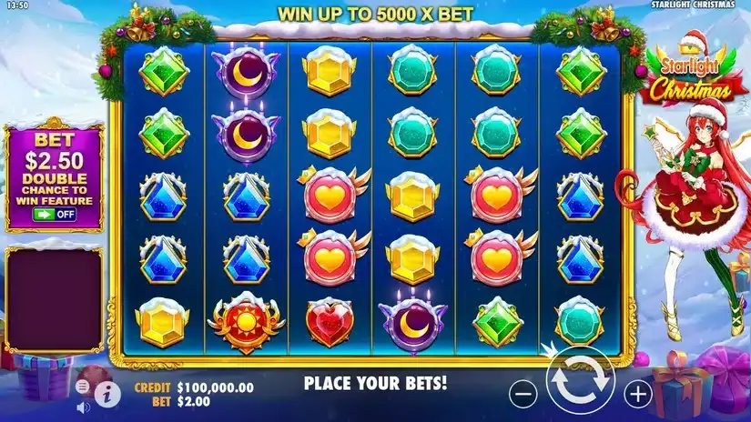 Starlight Christmas slot screenshot 