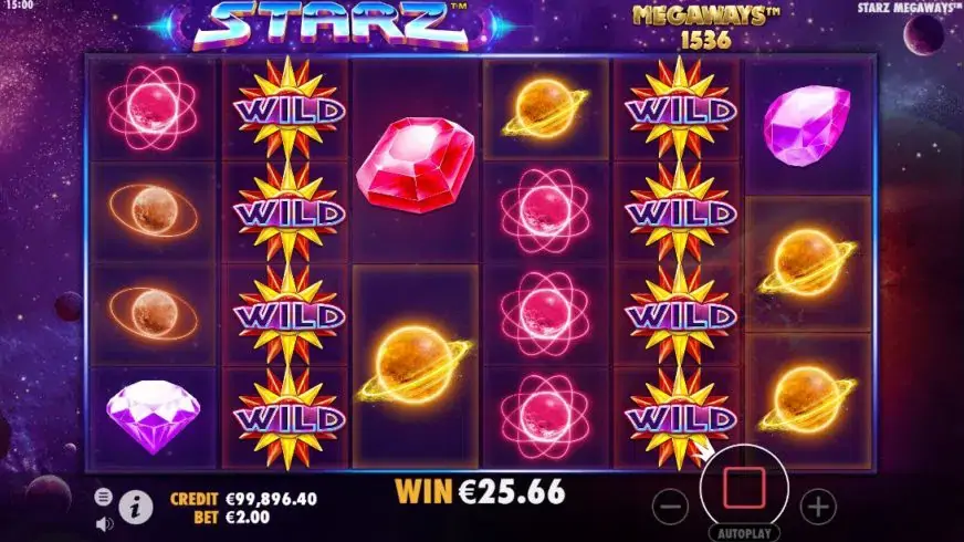 Starz Megaways slot screenshot 