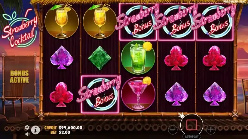 Strawberry Cocktail slot screenshot 2