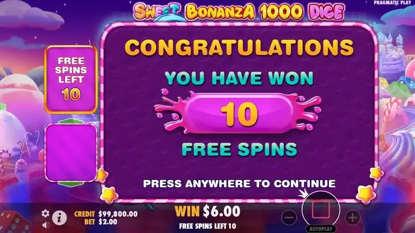 Sweet Bonanza 1000 Dice slot screenshot 3