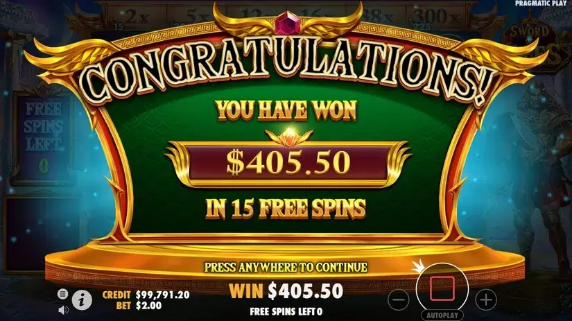 Sword of Ares slot screenshot 