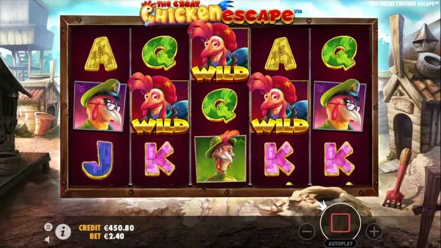 The Great Chicken Escape slot screenshot 2