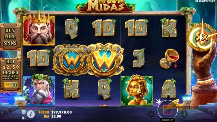 The Hand of Midas slot screenshot 2