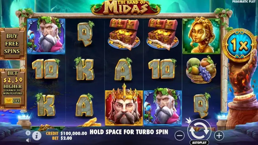 The Hand of Midas slot screenshot 